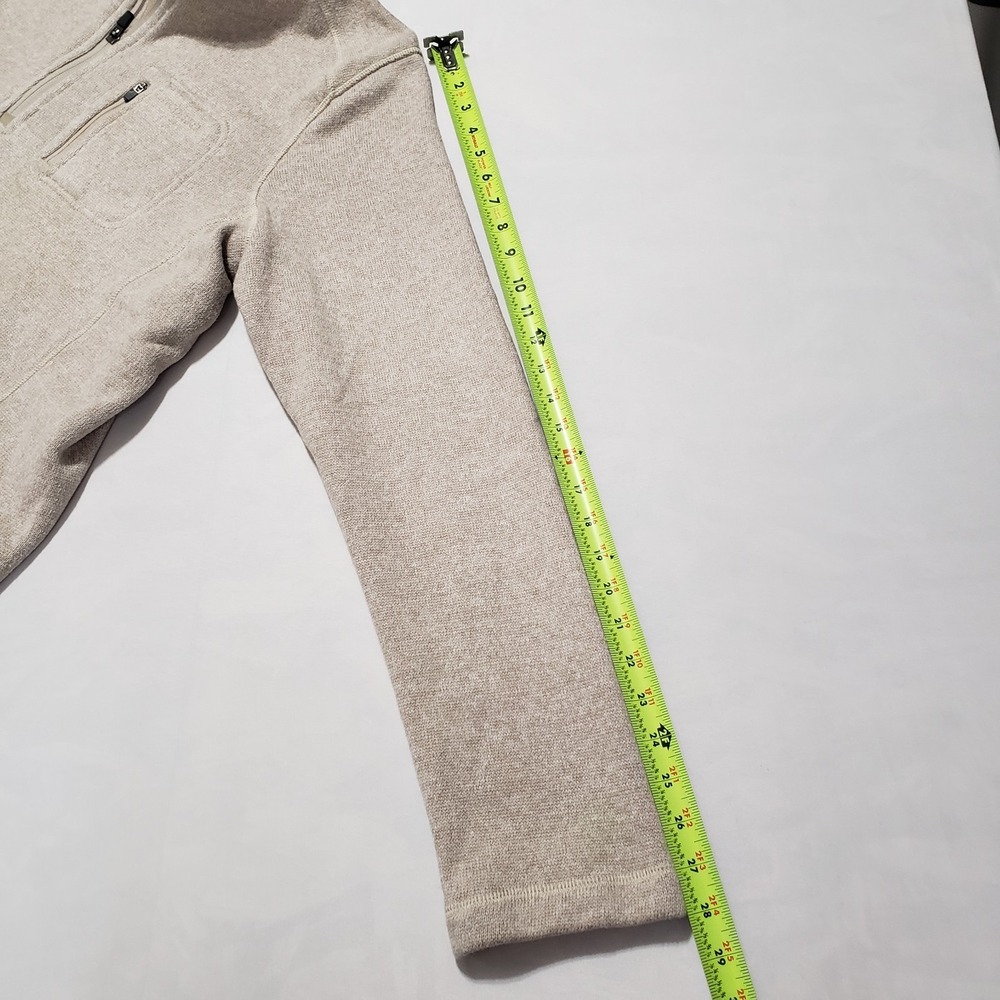 Woolrich 1/4 Zip Pullover Mens XL Beige Long Sleeve Zip Pocket‎ Sweater - Picture 10 of 10